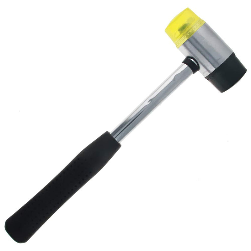  [AUSTRALIA] - Utoolmart Rubber Hammer, 40mm Replaceable Double Head Hammer, with Non-Slip Rubber Handle, for Home Improvement, Leather Crafts, Woodworking, 1 Pcs