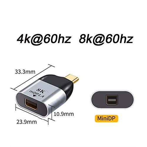  [AUSTRALIA] - Cablecc USB-C Type C to Mini DP Displayport Converter Adapter 4K 2K 60hz for Tablet & Phone & Laptop