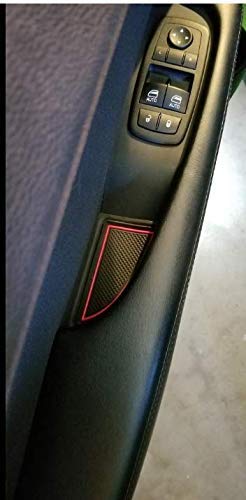  [AUSTRALIA] - Vincool Non-Slip Anti-dust Custom Fit Cup, Door, Console Liner Accessories for Dodge Challenger 2015 2016 2017 2018 2019-11pcs Set