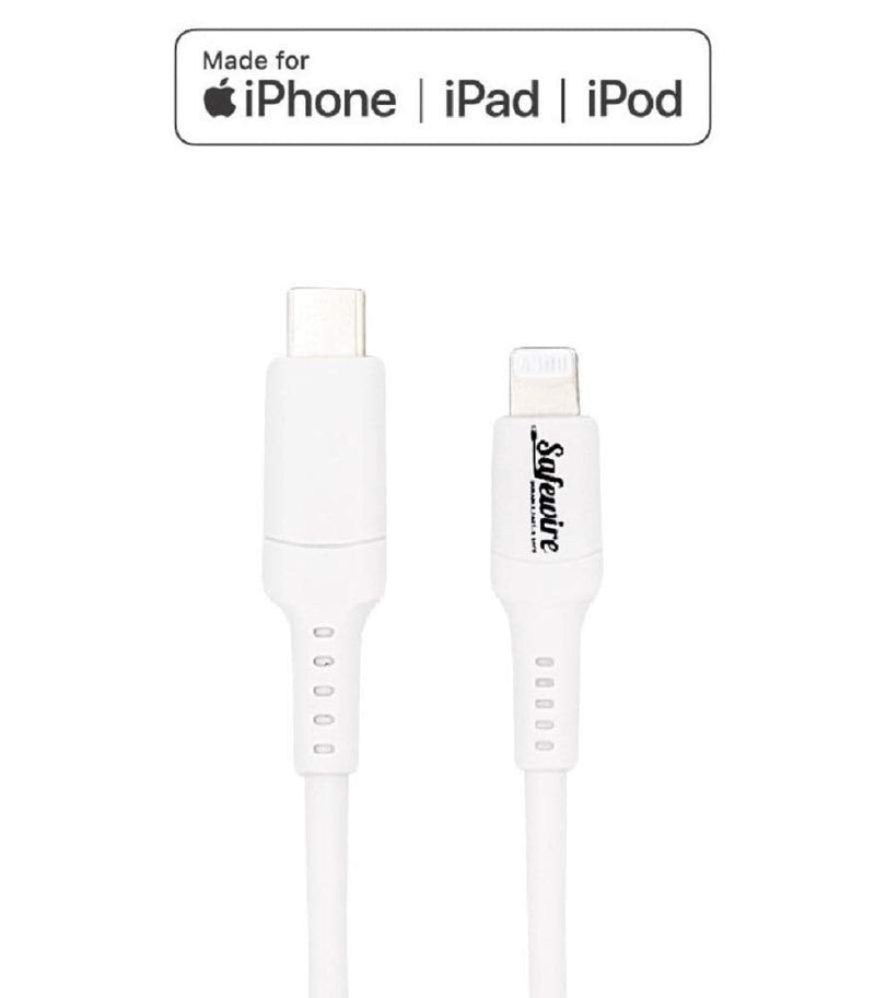  [AUSTRALIA] - Apple Certified iPhone Fast Charger - Ultra Durable 6ft USB C to Lightning Cable and 20W USB-C Power Adapter Wall Plug for iPhone 13 12 11 Pro Max XS XR X 8 Plus 7 6S 6 SE 5S 5C 5 iPad iPod (White)