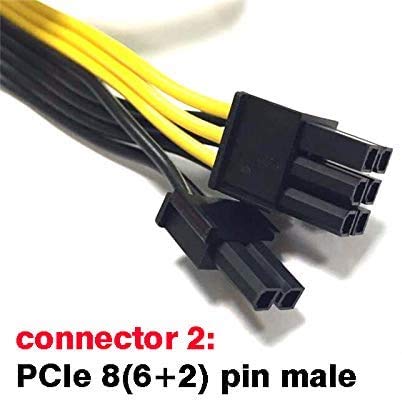  [AUSTRALIA] - PCIe 8 pin Extension Cable,TeamProfitcom 8 pin Female to 8(6+2) pin Male PCI Express Power Extension Cable 25 inches (2 Pack)