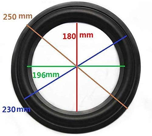  [AUSTRALIA] - LinaLife 2pcs 10 inch 10" Speaker Foam Surround Repair Kit, 250mm Perforated Rubber Edge Rings Replacement Parts Speaker Repair DIY Speaker Surround Repair Rubber Edge Replacement