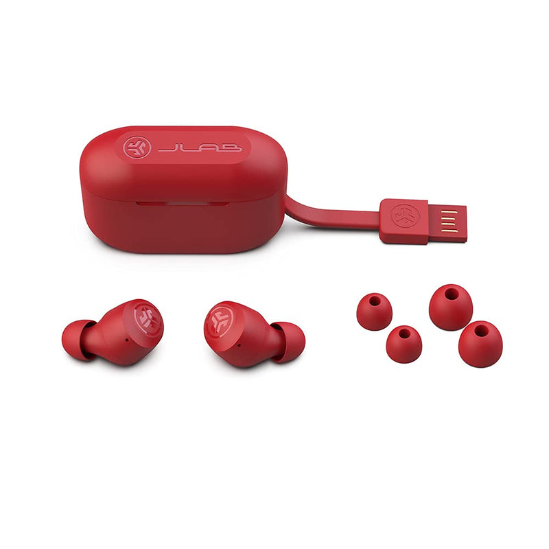  [AUSTRALIA] - JLab Go Air Pop True Wireless Bluetooth Earbuds + Charging Case | Rose | Dual Connect | IPX4 Sweat Resistance | Bluetooth 5.1 Connection | 3 EQ Sound Settings: JLab Signature, Balanced, Bass Boost