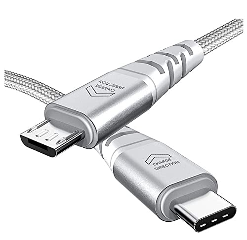  [AUSTRALIA] - USB C to Micro USB Cable, Ancable 6.6-Feet Micro USB to USB Type C Cord Support Charge & 480Mbps Sync Data Compatible with MacBook, iMac Pro, Galaxy S8, S9, S10, Lenovo Yoga 6-Feet