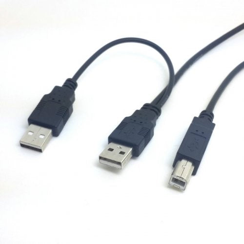  [AUSTRALIA] - Dual USB 2.0 Male to Standard B Male Y Cable 80cm for Printer & Scanner & External Hard Disk Drive CableCC