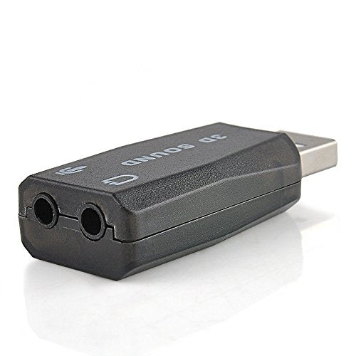  [AUSTRALIA] - VizGiz 3 Pack USB Sound Card Adapter 5.1 Channel 3D External USB to 3.5MM 1/8 Audio Jack Stereo Headset Mic Microphone Headphone Earphone Plug and Play for Raspberry Pi Windows Mac Linux PC Computer