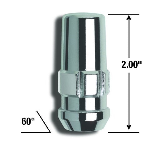  [AUSTRALIA] - Gorilla Automotive 76641N Duplex Acorn Wheel Locks (14mm x 1.50 Thread Size) - Pack of 4,Chrome 14-mm X 1.50
