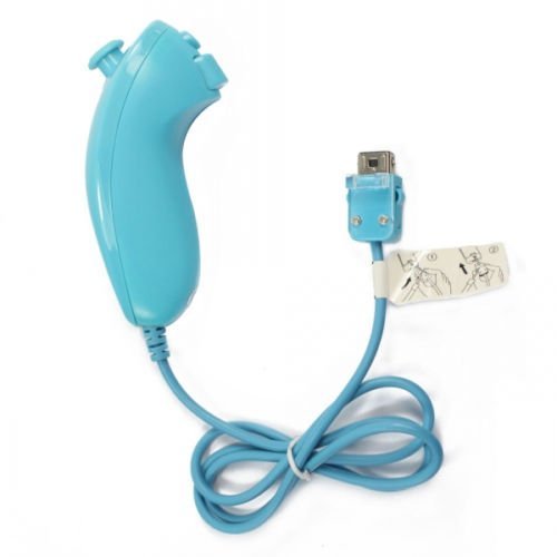  [AUSTRALIA] - Remote Controller for Wii,Yudeg Wii Remote and Nunchuck Controllers with Silicon Case for Wii and Wii U（not Motion Plus） (Blue) Blue