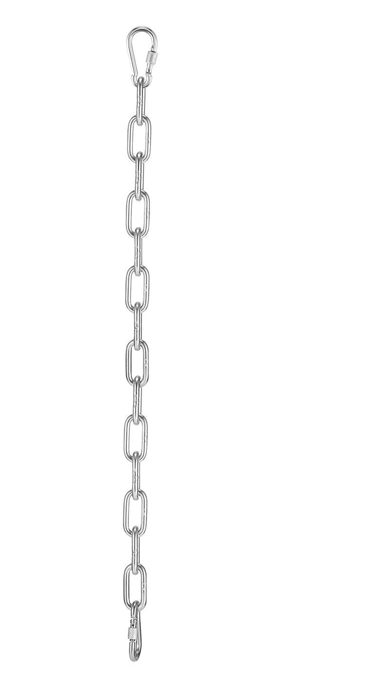  [AUSTRALIA] - MDAIRC Heavy Duty Stainless Steel Straight Link Chain , 800 Pound Load, 6mm (0.23 inch) Diameter, 50cm (19.6 inch) Length, with 2 Locking Snap Hooks