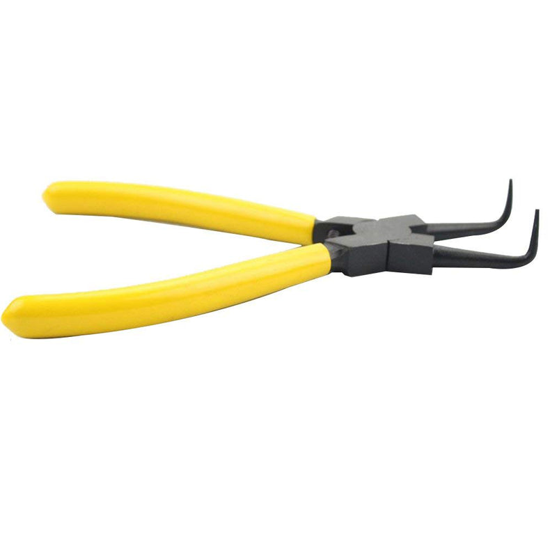  [AUSTRALIA] - GOOFIT Hand Tool 90 Degree Tip Yellow Grips Internal Bent Circlip Plier