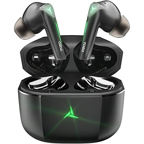  [AUSTRALIA] - TOZO G1 Wireless Earbuds Bluetooth Gaming Headphones with Microphone High Sensitivity Headset with Game/Music Mode Breathing Light and 45ms Ultra Low-Latency Specially Designed for Gaming, Black