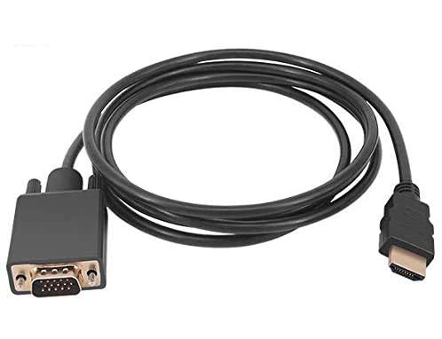  [AUSTRALIA] - HDMI to VGA Cable, Qaoquda 6ft/1.8m Gold-Plated 1080P HDMI Male to VGA Male Video Audio Converter Adapter Cord Support Notebook PC DVD Player Laptop TV Projector Etc