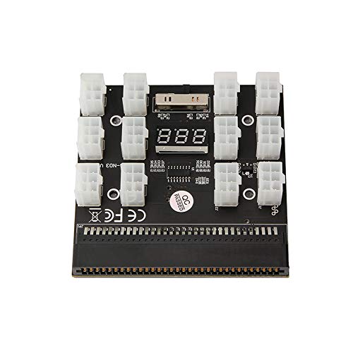  [AUSTRALIA] - 2X Power Supply Breakout Board Adapter DPS-1200FB/QB PCI-E 6Pin Add 2PSU Mining BTC (Black) 2X