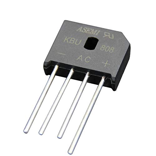 ASEMI KBU808(Pack of 10pcs) Through Hole Bridge Rectifier Diode KBU-4 Package 8A800V for Power Adapter… - LeoForward Australia