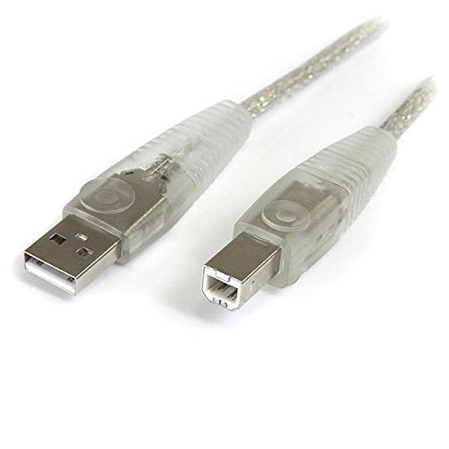  [AUSTRALIA] - StarTech.com 10 ft Transparent USB 2.0 Cable - A to B - USB cable - USB (M) to USB Type B (M) - USB 2.0 - 10 ft - molded - transparent - USB2HAB10T 10 ft / 3m