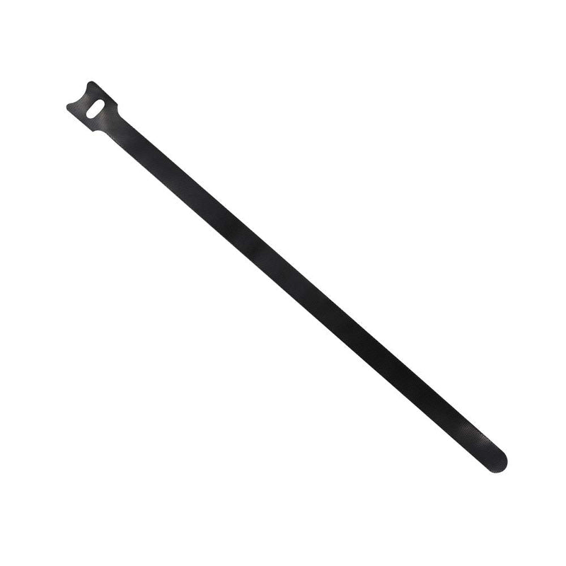  [AUSTRALIA] - Eowpower 50 Pcs Black 12 x 1/2 inch Reusable Cable Ties Microfiber Cloth Hook and Loop Cable Straps Network Wire Management Organizer