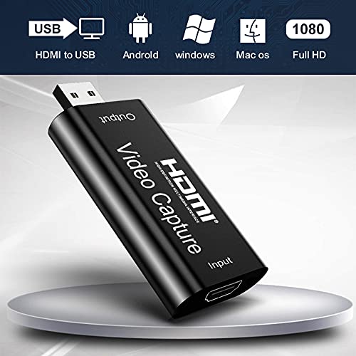 [AUSTRALIA] - Aoslen 1080P 60fps Audio Video Capture Card, Game Capture Card, HDMI to USB 2.0 Record to DSLR Camcorder Action Cam,Computer for Gaming, Streaming, Teaching, Video Conference or Live Broadcasting