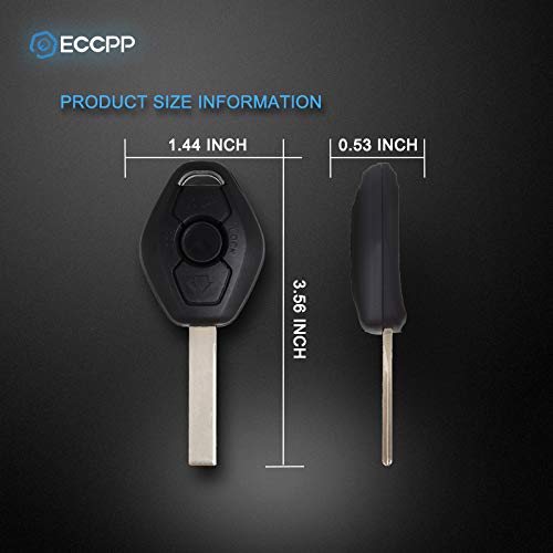  [AUSTRALIA] - ECCPP Replacement fit for Uncut 315MHz/ 433MHz Keyless Remote Entry Transmitter Key Fob BMW Series LX8FZV (Pack of 2)