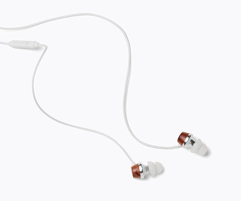 Symphonized ALN Premium Genuine Wood in-Ear Noise-isolating Headphones, Earbuds, Earphones with Mic (White) White - LeoForward Australia