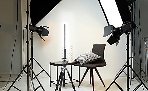  [AUSTRALIA] - LUXCEO RGB LED Photography Lighting Portable Wand Handheld LED Video Light 1000 Lumens CRI 95+ USB Rechargeable with Remote Control, Carry Bag, Adjustable Color Temperature 3000K-6000K and 36 Colors