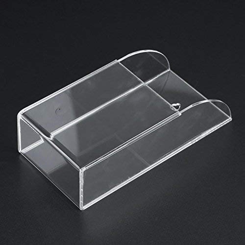 [AUSTRALIA] - APSOONSELL Clear Acrylic Remote Control Holder Small Media Storage Box TV Control Caddy Smart Phone Station, 1 Compartment S