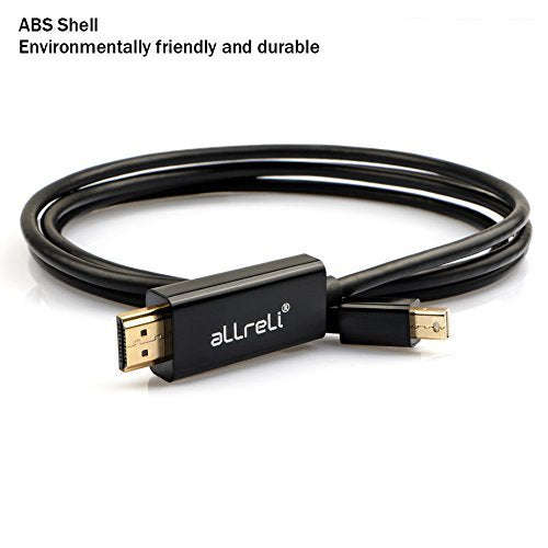 Mini DisplayPort to HDMI Cable aLLreLi 6ft [Optimal Chip Solution, Aluminum Shell] Thunderbolt to HDMI Cable for iMac, MacBook Pro/Air and PC - Black - LeoForward Australia