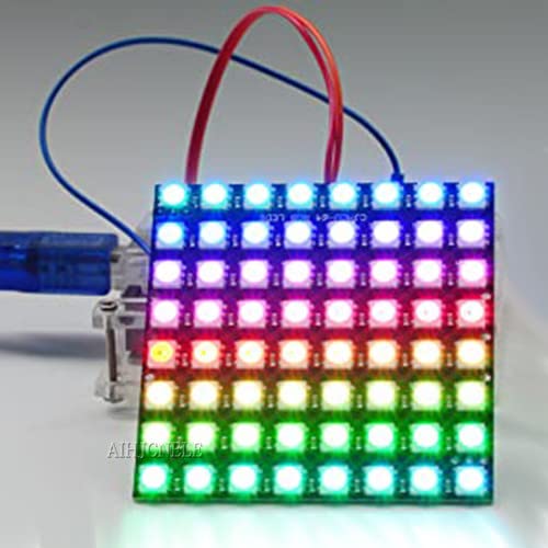  [AUSTRALIA] - AIHJCNELE 8x8 64 LED Matrix WS2812 5050 RGB Dream Color Module WS2812B 64 Bits Pixels LEDs SMD Panel Lamp Light with Integrated Driver Full Color Screen for Arduino Raspberry Pi (WS2812B-64 1pcs) WS2812B-64 1pcs