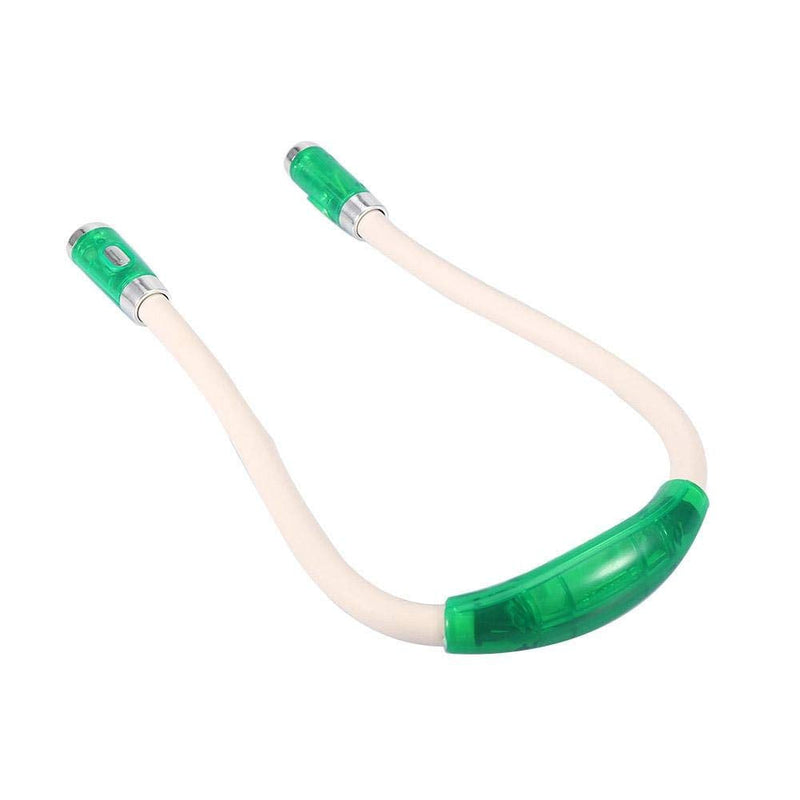  [AUSTRALIA] - Neck Book Light, Flexible Hanging LED Light Hands Free Adjustable Bendable Night Reading Knitting Lamp(Green)