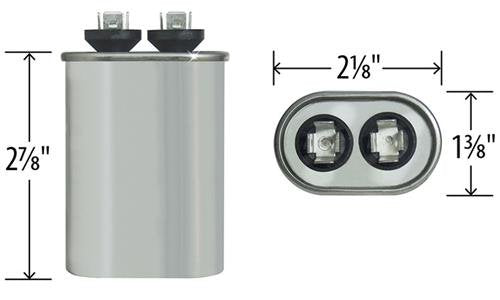  [AUSTRALIA] - GE GENTEQ Capacitor Oval 12.5 uf MFD 370 volt 97F9003