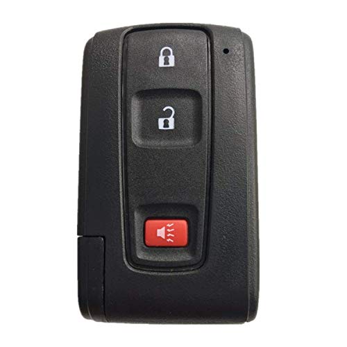 [AUSTRALIA] - Dudely Replacement Shell Keyless Smart Remote Key Case Fob 2+1 Button for 2004-2009 Toyota Prius With Uncut Key Blade 3B-With Blade