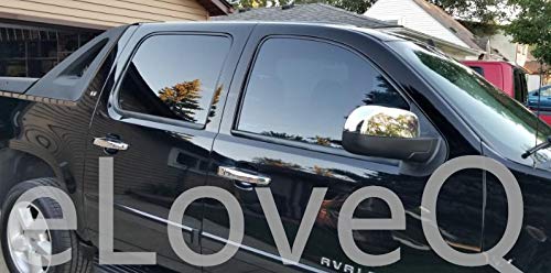  [AUSTRALIA] - eLoveQ Chrome 4 Door Handle Covers w/o Passenger Key Hole Compatible with 07-13 Chevrolet Silverado / 07-14 Chevrolet Avalanche/Suburban/Tahoe/GMC Sierra/Yukon&Yukon XL/Cadillac Escalade