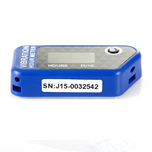  [AUSTRALIA] - Runleader HM016B Vibration Activated Wireless Digital Hour Meter Hour Meter for Air Compressor Generator jet ski Lawn Mower Motocycle Marine ATV outboards Chainsaw and other small engines(blue)