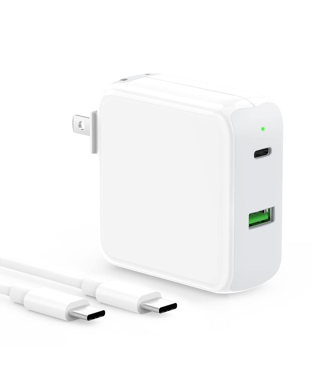  [AUSTRALIA] - USB C Charger for MacBook Air 13 inch, 12 in, iPad, iPhone, Samsung, 48W Dual Port with 30W USB-C Power Adapter for Mac Book Air M1 2020 2019 2018, 6.6ft Type C to C Cable