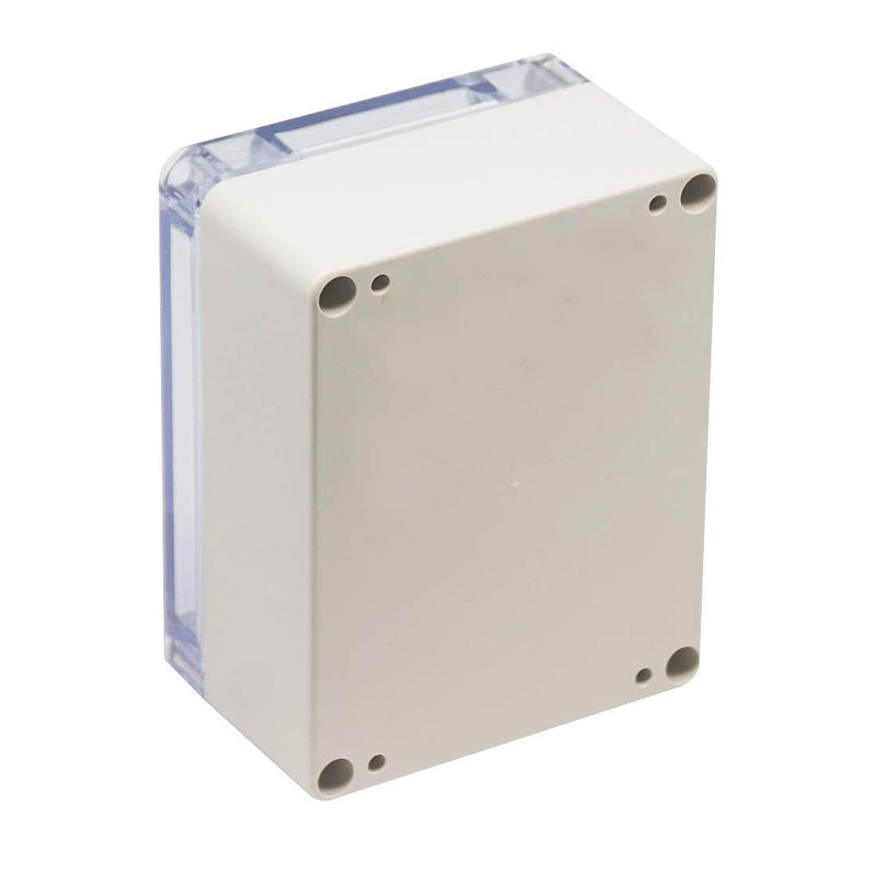  [AUSTRALIA] - Zulkit Junction Box ABS Plastic Dustproof Waterproof IP65 Universal Electrical Boxes Project Enclosure Grey with Clear Cover 4.5 x 3.5 x 2.2 inch (115 x 90 x 55mm) 4.5"x3.5"x2.2"