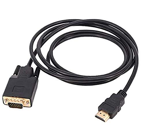  [AUSTRALIA] - HDMI to VGA Cable, Qaoquda 6ft/1.8m Gold-Plated 1080P HDMI Male to VGA Male Video Audio Converter Adapter Cord Support Notebook PC DVD Player Laptop TV Projector Etc