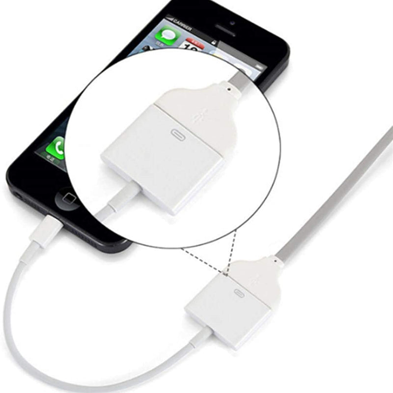  [AUSTRALIA] - Lightning to 30 Pin Adapter MFi Certified 8 Pin Male to 30 Pin Female Charge & Sync Converter with iPhone Charger Cable Compatible iPhone 14 13 12 11 X 8 7 6P 5S /iPad/iPod (No Audio) (Style-1)