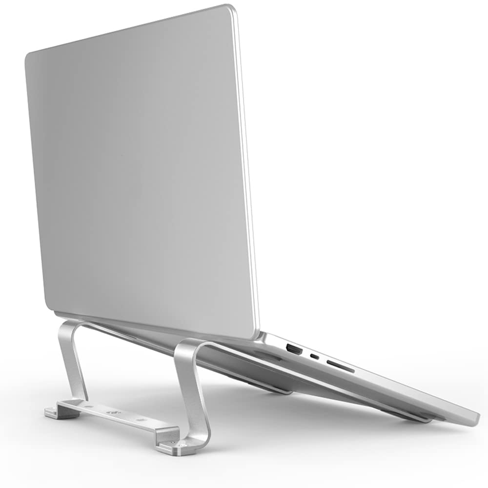  [AUSTRALIA] - Beelta MacBook Laptop Stand Aluminum Cooling Ergonomic Computer Riser Holder BSL901S Silver