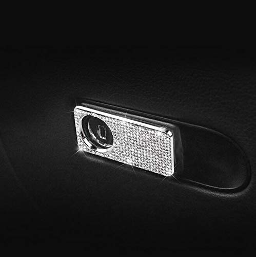  [AUSTRALIA] - YUWATON Car Interior Trim Bling Accessorie Crystal Rhinestones Decals Car Copilot Storage Glove Box Switch Handle Cover fit for Mercedes-Benz A B C E Class CLA GLA GLC GLE GLB CLS