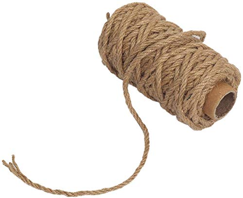  [AUSTRALIA] - BESROY Twine String for Crafts 40M (132 Feet) Natural Jute Twine Best Arts Crafts Gift Twine Christmas Twine Durable Packing String for Gardening Applications 4#-132feet