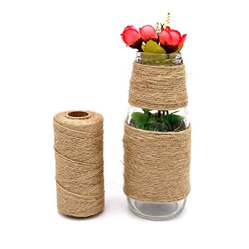  [AUSTRALIA] - 2mm Jute Twine,328 Feet Natural Jute Twine String for Crafts Gift Twine Durable Packing String Gift Wrapping Twine 2mm