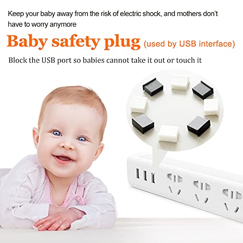  [AUSTRALIA] - 20 pcs Permanently Non-Detachable USB Port Dust Cover 2.0/3.0 Port Plug Cover Cap Plastic USB Female Interface Anti Dust Protector Compatible with Table PC Notebook Laptop (White) White