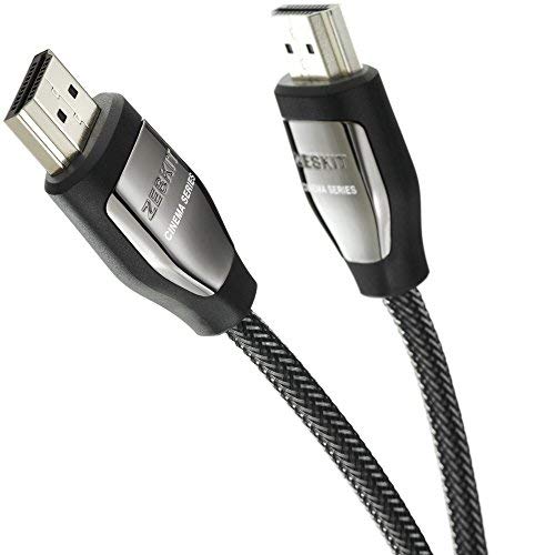Zeskit HDMI Cable 3ft/ 1m (4K 60Hz HDR UHD 4:4:4 HDCP 2.2) HDMI 2.0 High Speed 18Gbps - 3D ARC Ethernet 2160p 1080p - Compatible with Samsung Xbox Playstation PS3 PS4 nVidia Apple TV Fire TV Netflix - LeoForward Australia