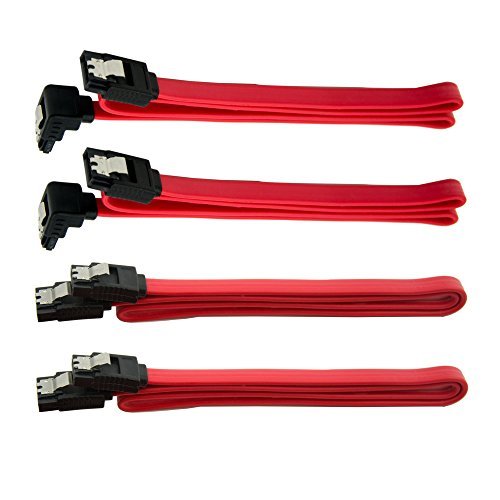  [AUSTRALIA] - Qook SSD / SATA III Hard Drive Connection Cables (1x 4 Pin to Dual 15 Pin SATA Power Splitter Cable, 1x 15 Pin to Dual 15 Pin SATA Power Splitter Cable, 4x SATA Data Cables), 6 Pack