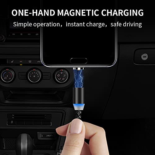  [AUSTRALIA] - BIG PLUS Magnetic Charging [4 Pack] Phone Charger Cable, Type C, Compatible for Smartphones, Micro USB and USB C Devices,
