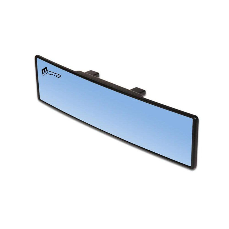 PME 11.8" Wide Blue Tinted Anti-Glare Curved Wide-Angle Panoramic Clip-on Rear View Mirror (Blue Convex Mirror) Blue Convex 11.8" / Clip-on - LeoForward Australia