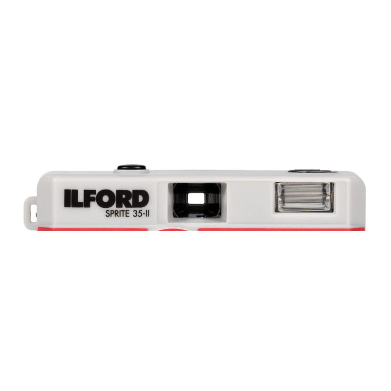  [AUSTRALIA] - Ilford Sprite 35-II Reusable/Reloadable 35mm Analog Film Camera (Silver and Red) Silver & Red