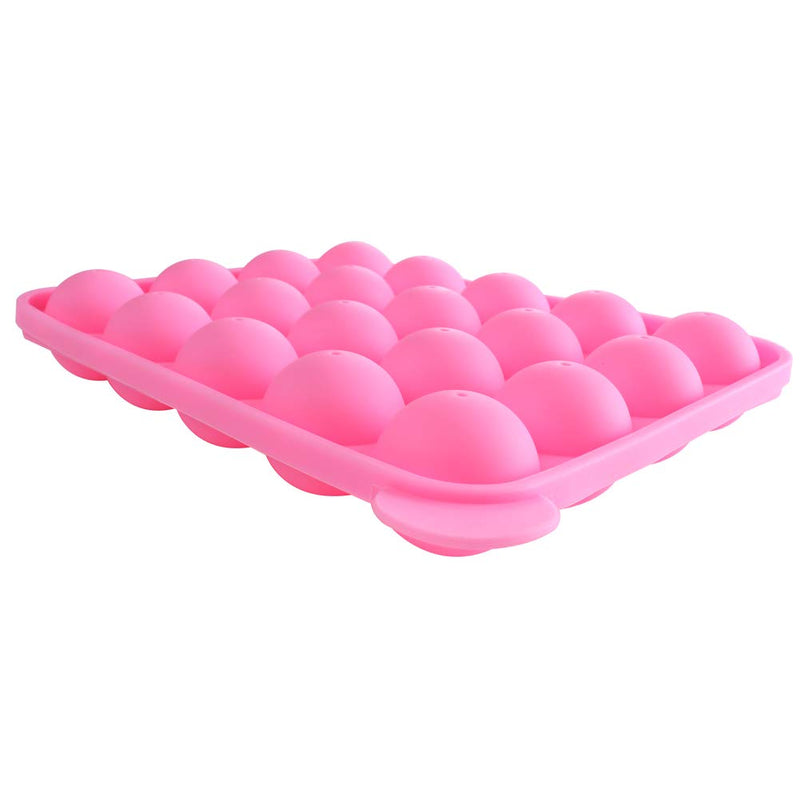  [AUSTRALIA] - Z ZICOME 20 Cavity Silicone Pink Lolly Pop Party Cupcake Baking Mold Cake Pop Stick Mold Tray