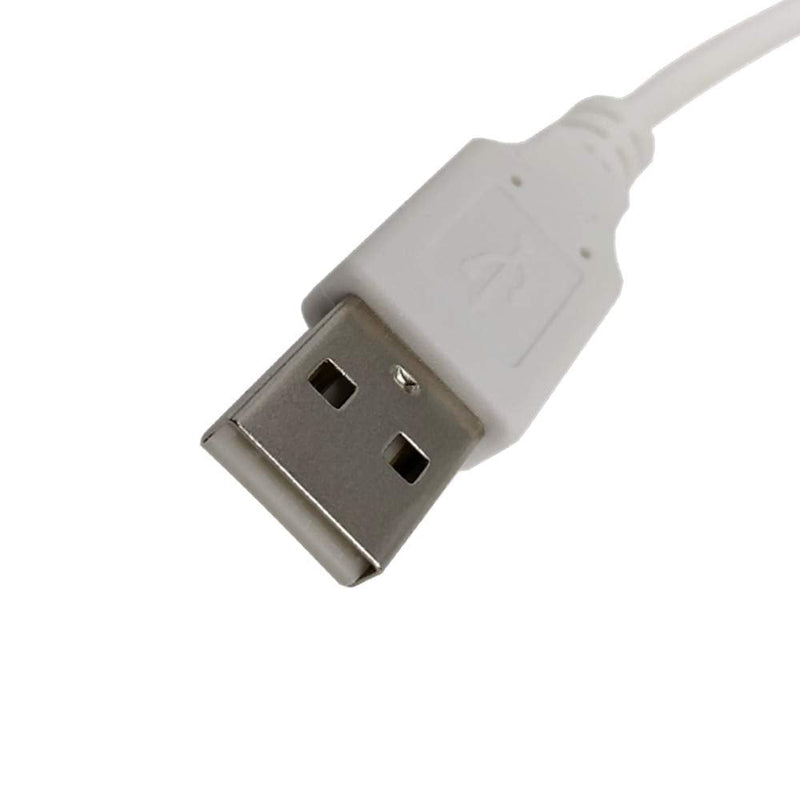  [AUSTRALIA] - DZYDZR 3 pcs Extension Cable USB to DC Cable - 5V USB 2.0 Port Male to DC 5V Male 3.5mm x 1.35mm Power Cord White 100cm(3.3ft)