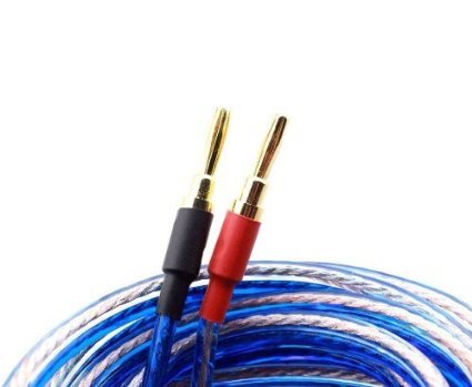 KK Cable BB2-2[1Pair 8banana Plugs Total] HiFi Speaker Wire, Assembled (Banana to Banana Plugs) Blue (4.92ft PER Wire / 1.5M PER Wire) KK Cable BB2-2 - LeoForward Australia