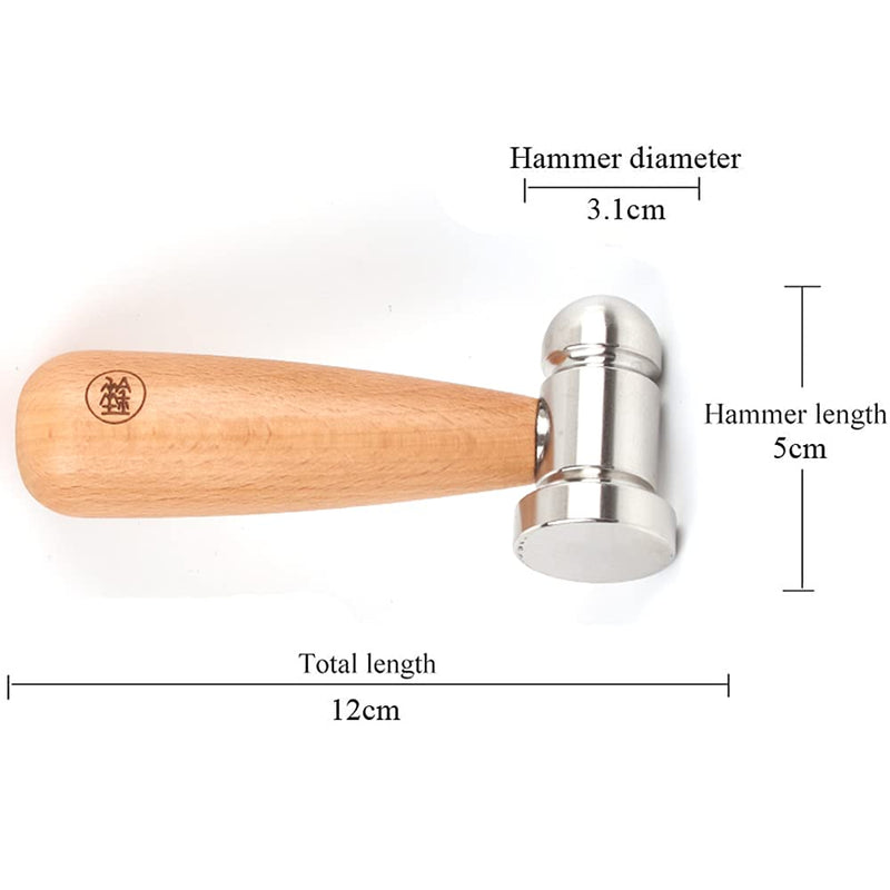  [AUSTRALIA] - Monoceros Chubby Hammer Ball Hammer Copper Hammer Mini Hammer (Stainless steel) Stainless steel